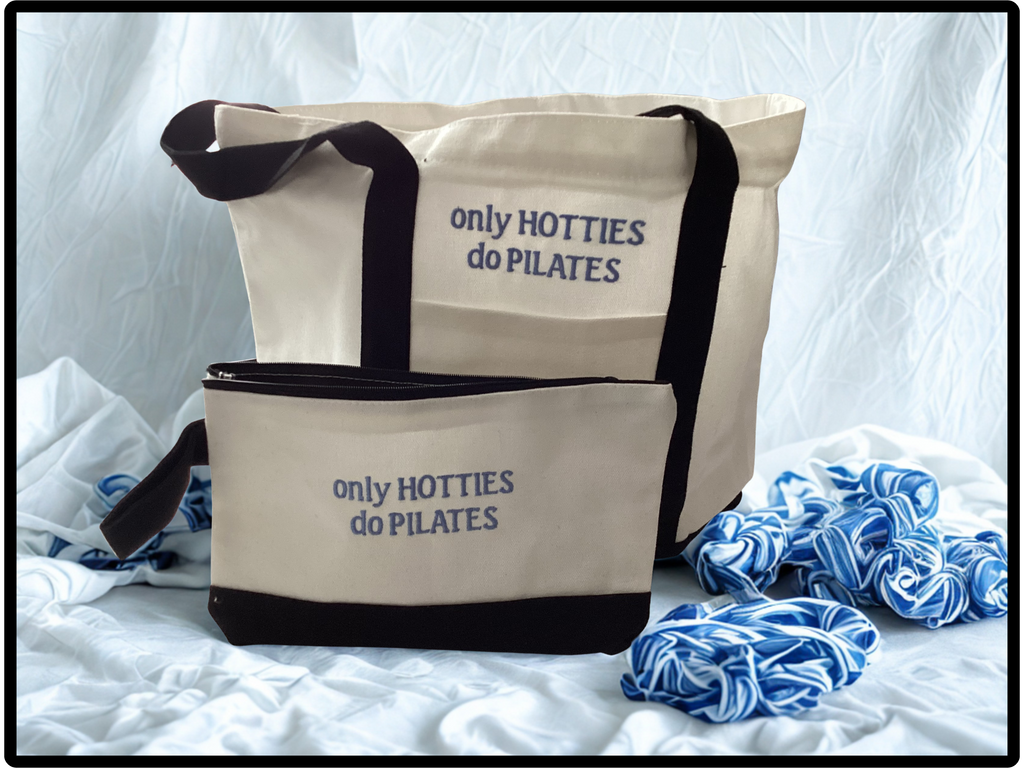 Embroidered Pilates Tote Bag