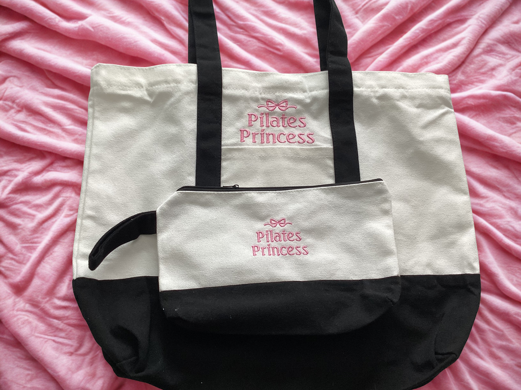 Embroidered Pilates Tote Bag